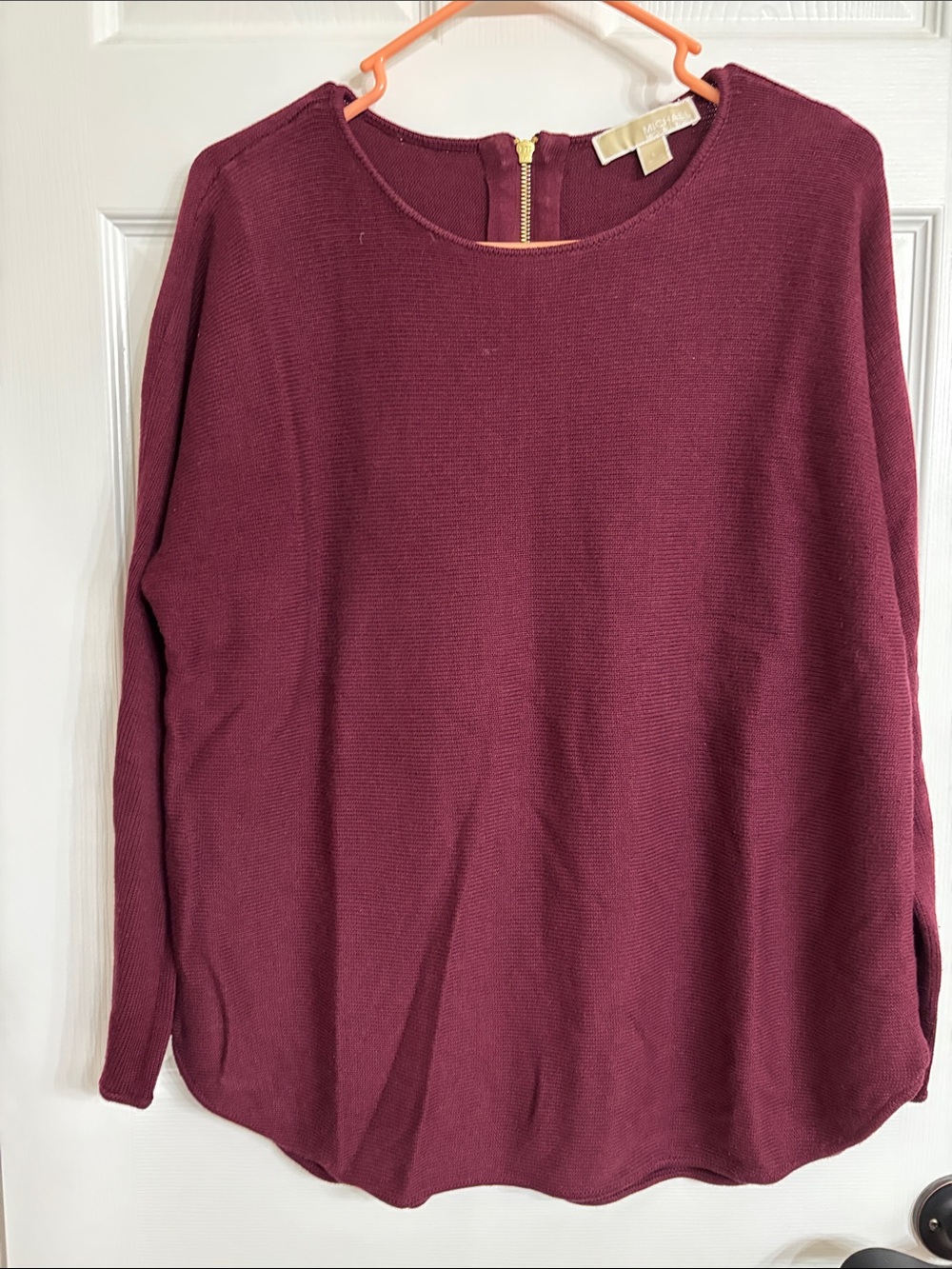 Michael Kors Wine Crewneck Knit Sweater